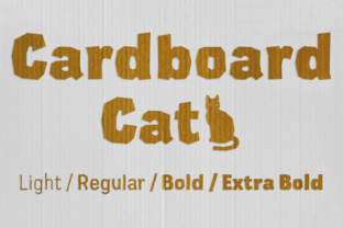 Cardboard Font: A Playful Display Typeface for Makers