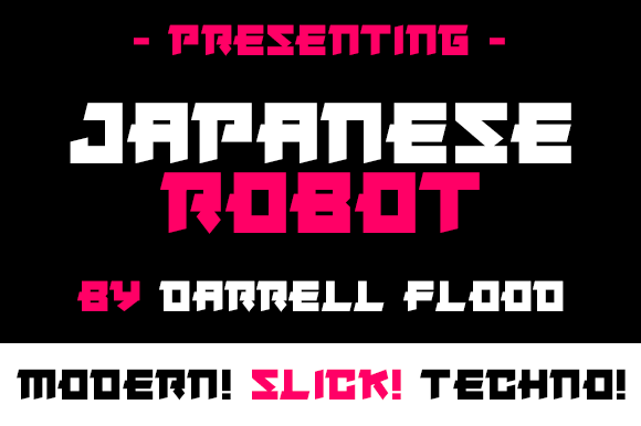 Japanese Robot: A Bold Display Font for Digital Impact