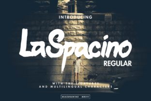 LaSpacino Typeface: Bold Brush Font for Editors