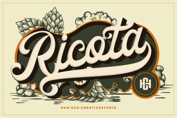 Ricota: A Vintage Display Font for Web Design