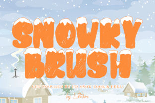 Snowkybrush Font: A Winter Display Typeface for Makers